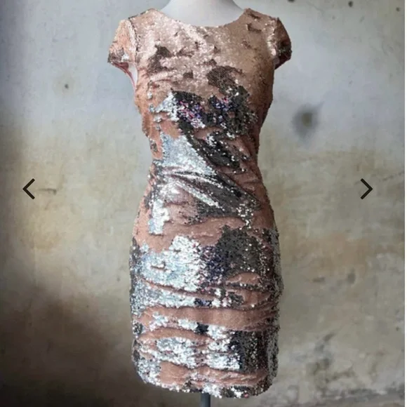 slim fit dress slacks Scala 80214 Homecoming Short Cocktail Sequin Fitted Dress main image 0